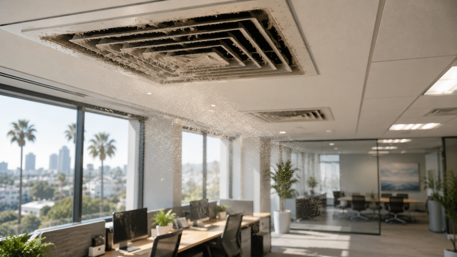 HVAC vents and office dust